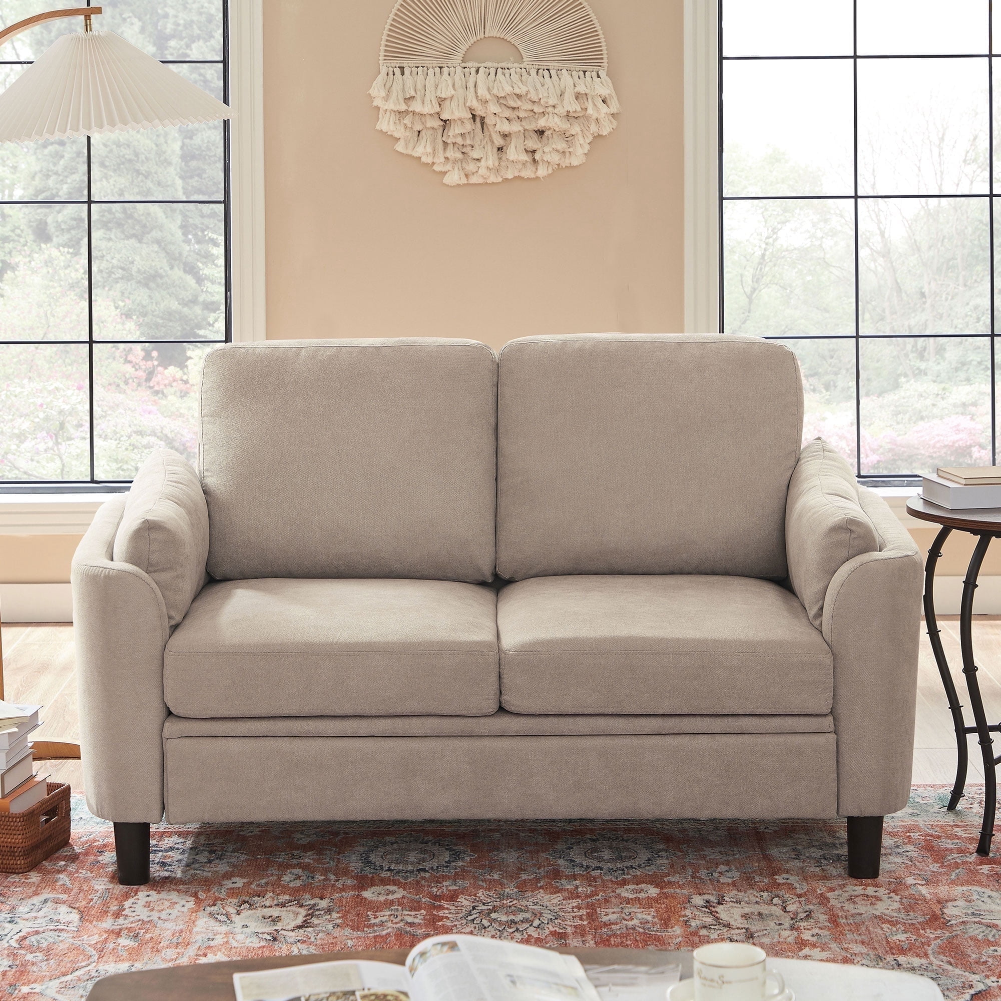 Pingliang Home 59" Loveseat Small Sofa Couch 2 Seater for Living Room Bedroom Apartment Studio Office,Double Seat Love Seat