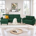 thumbnail image 1 of Pingliang Home Furniture Set,Convertible Sectional Sofa Couch with Reversible Ottoman and Loveseat for Living Room Office Apartment,Tool Free Assembly,3-Seater L-shaped Sofa Couch with Chaise, 1 of 7