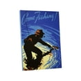 thumbnail image 1 of Pingo World 0617QTFY48Y "Come Fishing Vintage" Advertising Poster Gallery Wrapped Canvas Wall Art Print, 45" x 30"/20" x 16", Variable, 1 of 4
