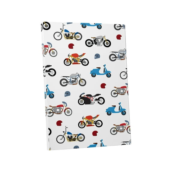 Pingo World 0722QA54P0A "Motorcycles Collage Children Kids" Gallery Wrapped Canvas Wall Art, 30" x 20", Variable