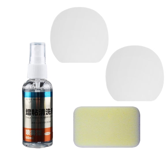 Pingpong Paddle Cleaning Set Bottle with Sponge for Racket Maintenance Cleaner Table Tennis Racket Cleaning