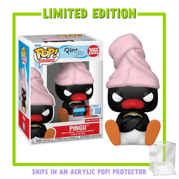 Pingu - Pingu with Towel Pop! Vinyl Figure in Acrylic Pop! Protector