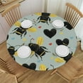 Pingxixi Cartoon Round Tablecloth, Coffee Table Cloth, OilProof, can