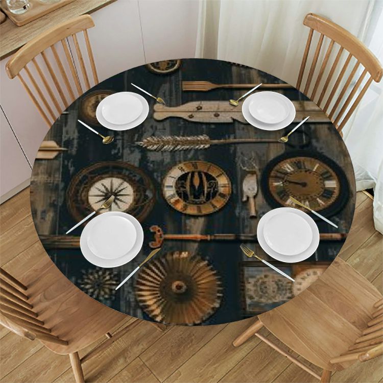 Pingxixi Round Tablecloth, Coffee Table Cloth, OilProof, can be Used