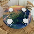 Pingxixi Selialand Falls Round Tablecloth, Coffee Table Cloth, Oil