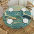 Pingxixi Two Seagulls Round Tablecloth, Coffee Table Cloth, OilProof