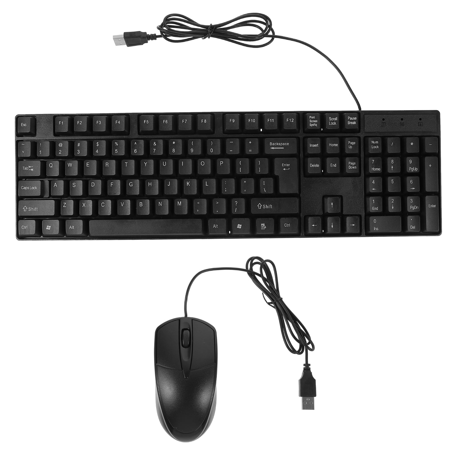 Pingxizhi 1 Set Keyboard Mouse Combo Full Size Keyboard English Wired
