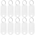 Pingxizhi 30pcs Plastic Keychain ID Tags Name Label Language Number