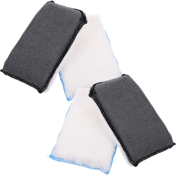 SWETRACE 4-Piece Car Detailing Scrub Pad Sponge Set, Assorted Colors, Soft Material for Vehicle Cleaning and Maintenance