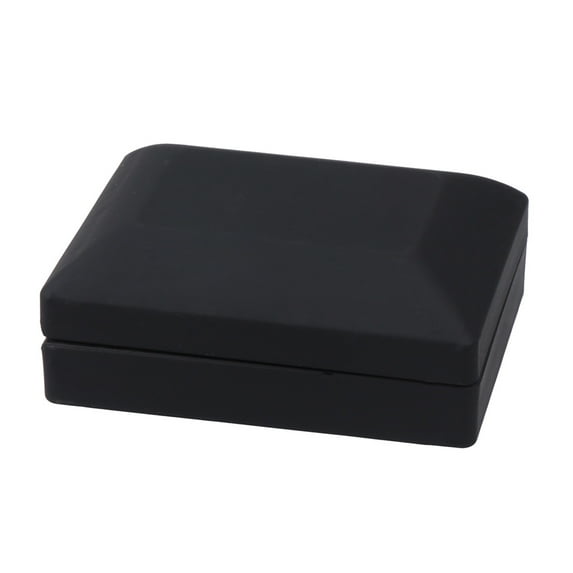 Pingxizhi Creative LED Lighted Jewelry Gift Box Lighting Necklace Box Holder Pendant Case Exquisite Gift Container (Black 7x9x3.2cm)