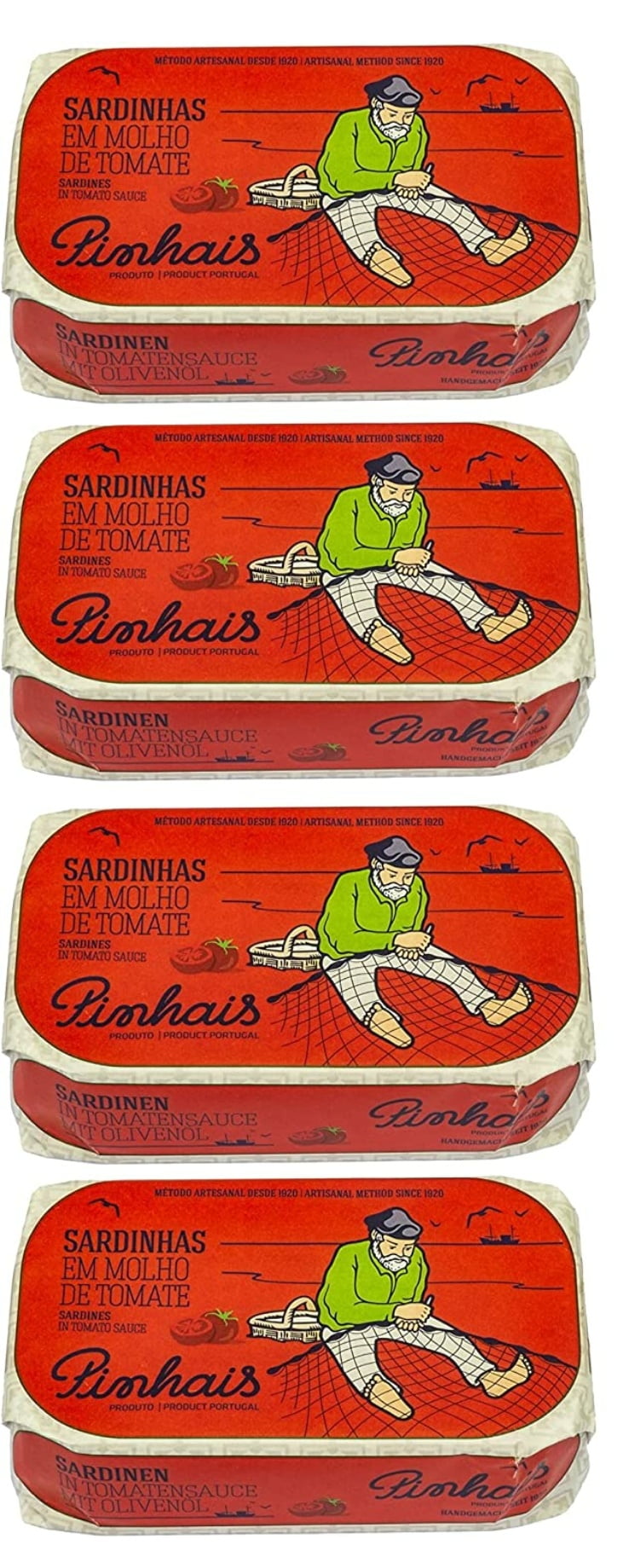 Pinhais Canned Sardines in Tomato Sauce, 4.4 oz