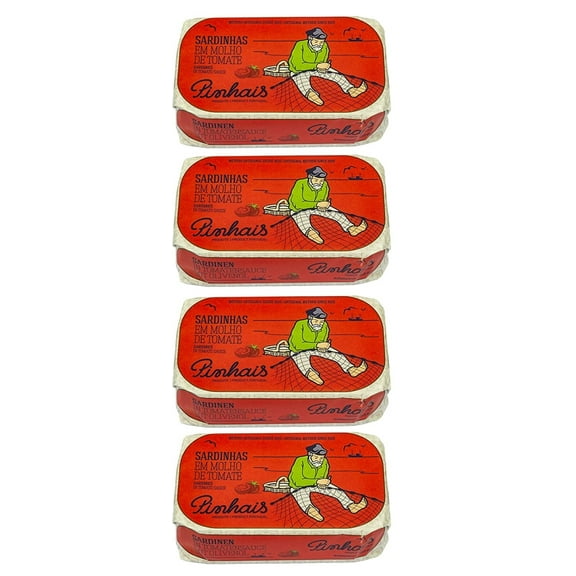 Pinhais Canned Sardines in Tomato Sauce, 4.4 oz