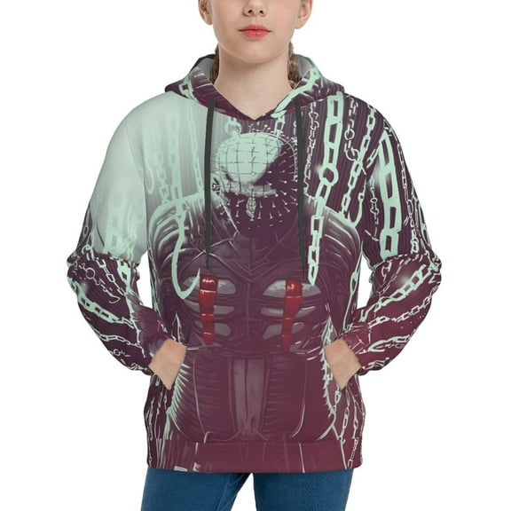 Pinhead Hoodie, Casual Unisex Youth Hoodie, Fashion Novelty Long Sleeve Pullover Sweatshirt Hooded For Kid, Teens And Adults
