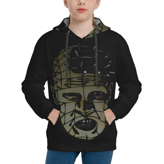 Pinhead Hoodie, Casual Unisex Youth Hoodie, Fashion Novelty Long Sleeve Pullover Sweatshirt Hooded For Kid, Teens And Adults