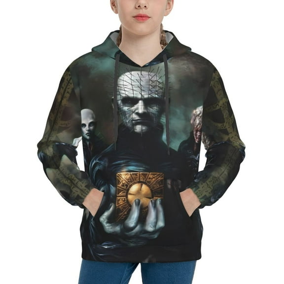 Pinhead Hoodie, Casual Unisex Youth Hoodie, Fashion Novelty Long Sleeve Pullover Sweatshirt Hooded For Kid, Teens And Adults