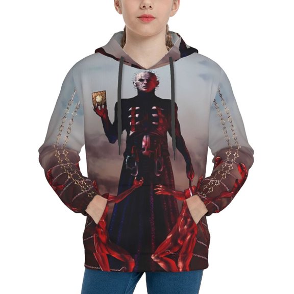 Pinhead Hoodie, Casual Unisex Youth Hoodie, Fashion Novelty Long Sleeve Pullover Sweatshirt Hooded For Kid, Teens And Adults