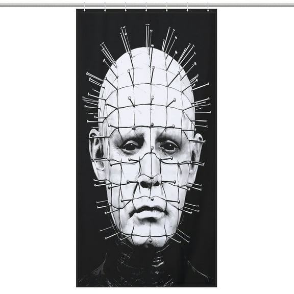 Pinhead Shower Curtain, Bath Curtain Bathroom Home Decor Waterproof Polyester for Bathroom with 12 Hooks 35.43x70.87Inch（90x180cm）