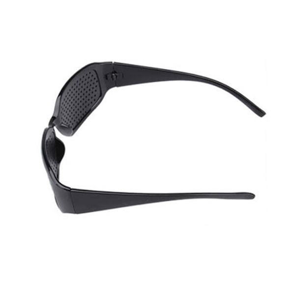 Pinhole Glasses for Eye Strain Relief, Black Plastic Frame