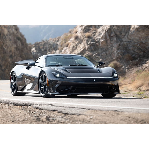 Pininfarina Battista On Road Driving Performance Art Wall Decor - 12x18 Inch Laminated Poster - Stunning Detail and Bold Colors