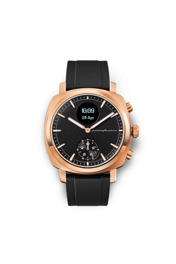 Senso Sport Hybrid Smartwatch - Analogue Watch with Digital Display - Tracks Heart Rate, Steps, Calories, Sleep, Fitness & GPS Tracking (Sunburst Rose Gold)
