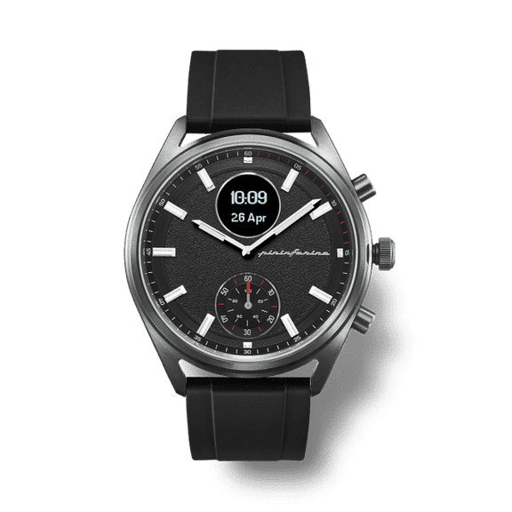 Pininfarina Sintesi Sport Hybrid Smartwatch - Analogue Watch with Digital Display, Tracks Heart Rate, Steps, Calories, Sleep, Fitness & GPS Tracking (Ivory Night)