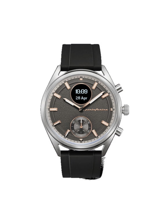 Sintesi Sport Hybrid Smartwatch - Analogue Watch with Digital Display, Tracks Heart Rate, Steps, Calories, Sleep, Fitness & GPS Tracking (Luna Steel)