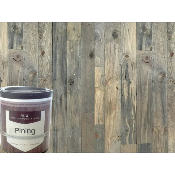 Pining Exterior and Interior Transparent Water-Based Reactive Wood Stain, No VOC, by Weatherwood - Gallon (128 Fl. Oz.)