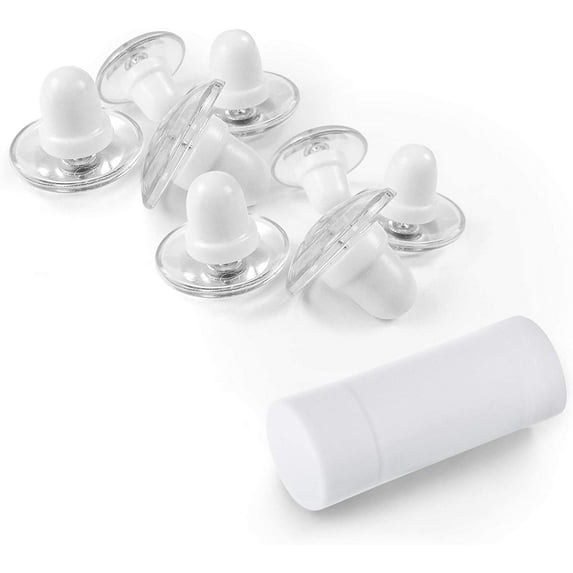 PinionPins Magnetic Comforter Clips and Duvet Clips 8 Clear Upholstery Pins with Key