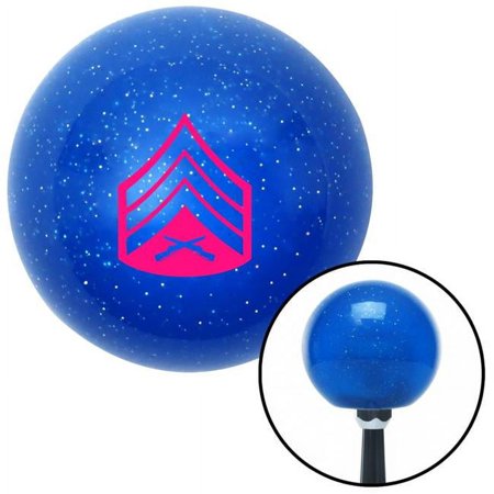 Pink 04 Sergeant Blue Metal Flake Shift Knob with M16 x 1.5 Insert Shifter Auto Brody