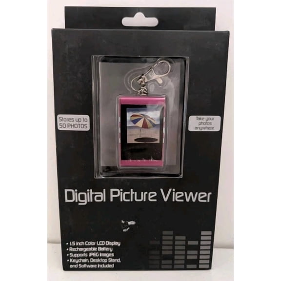 BUTTERFLY- Pink 1.5" Color Lcd Digital 50 Photo Jpeg Picture Viewer Keychan (056 13 0710)