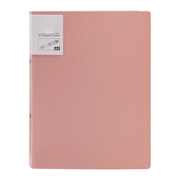 Pink 1 Inch 3 Ring Binder for A4 Documents, Clear View Portfolio Folder with 2 Pockets, 12.60 x 9.80 in