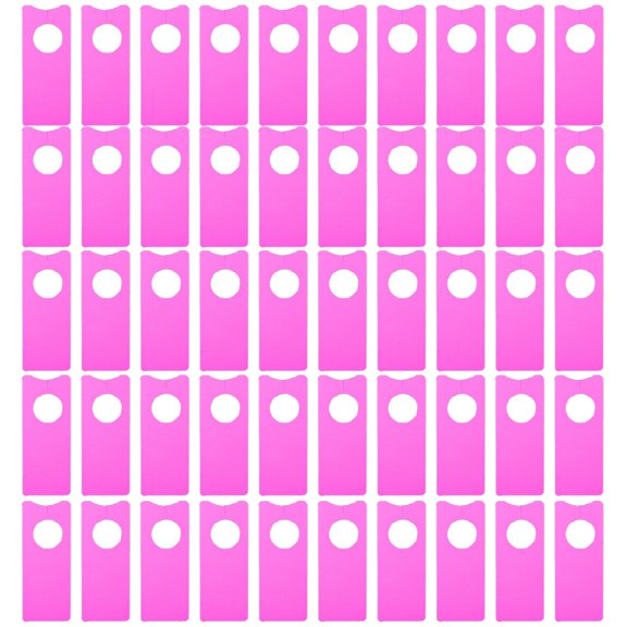Pink 100-Pack Plastic Plant Tags with Hanging Collar Style, Easy Garden and Nursery Identification, Reusable and Eco-Friendly Material