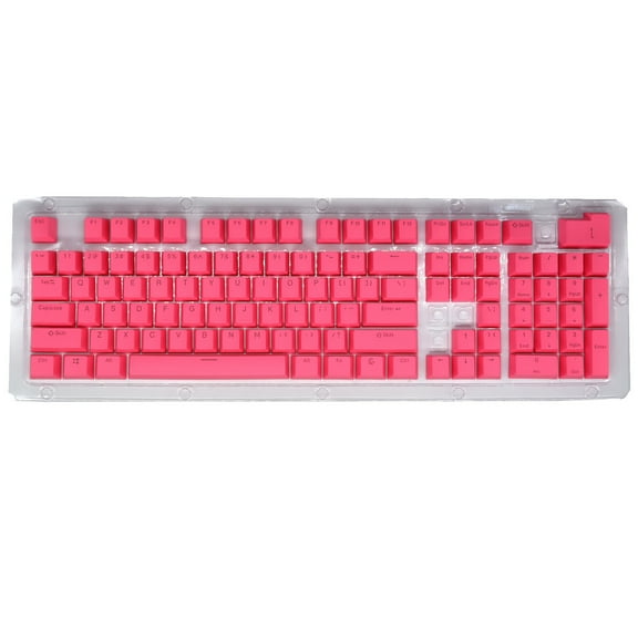 Pink 104 Key Replacement Keycap Set For Mechanical Keyboard Colorful Backlit Abs Material Oem Profile Pink