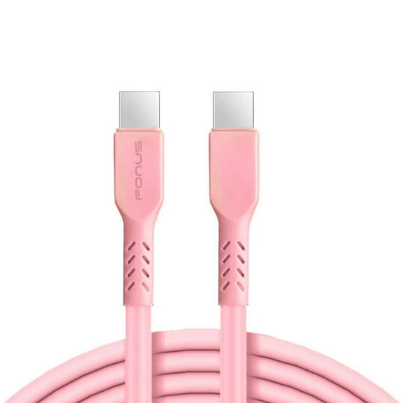 Pink 10ft Long Cable for Lenovo Idea Tab Pro (2025)/Tab M11 - USB-C to Type-C PD Fast Charger Cord Power Wire Sync TPE