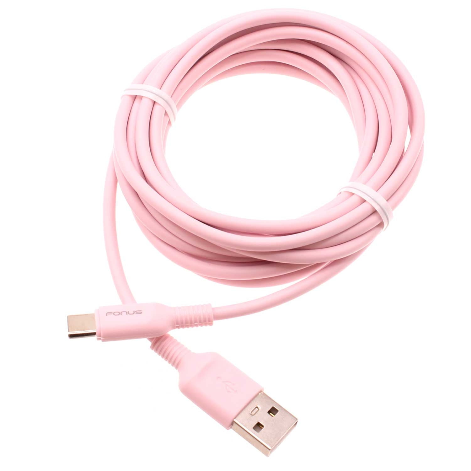 Pink 10ft Long USB-C Cable for Motorola Edge / Edge Plus (2022) Phones ...