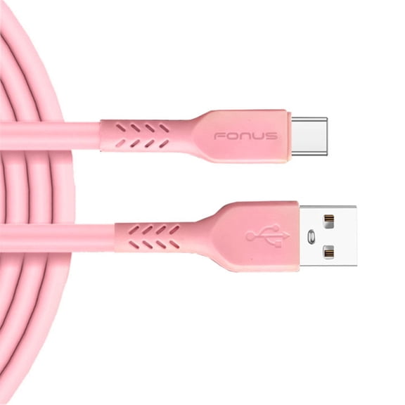 Pink 10ft Long USB-C Cable for Samsung Galaxy S24 FE - Charger Cord Power Wire Type-C Fast Charge Sync for Galaxy S24 FE