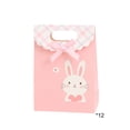 thumbnail image 1 of Pink 12 Pack Paper Easter Gift Bags 6.3X4.72X2.36 Inches Bunny Egg Design Party Favor Treat Bags For Candy Egg Hunt Holiday Birthday Celebration, 1 of 7
