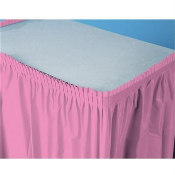 Pink 14' x 29" Plastic Tableskirt