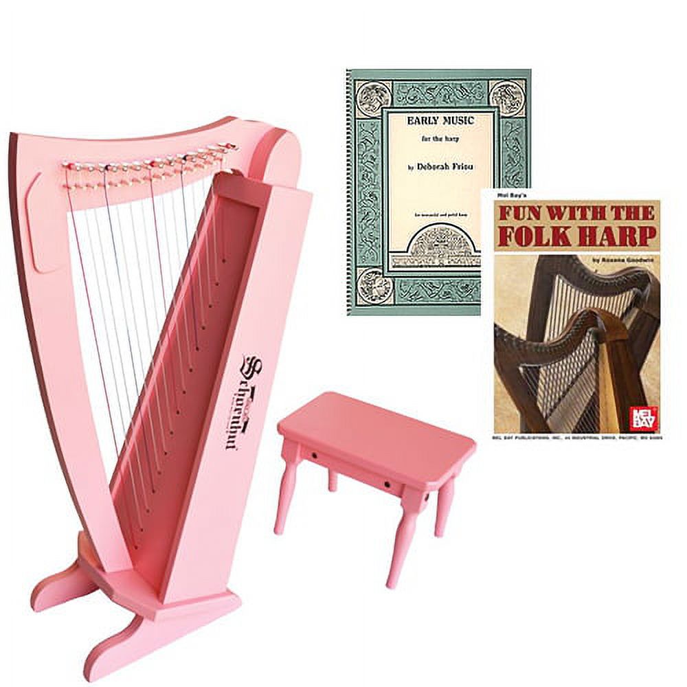 シェーンハット ハープ ベンチ Pink 15 String Beginners Harp w