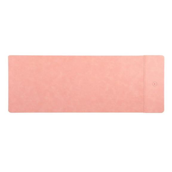 Pink 15W Fast Charging Wireless Folding Mouse Pad With Synthetic Leather Finish In Pink Color And Smart Chip Technology Wireless Charging Mouse Pad