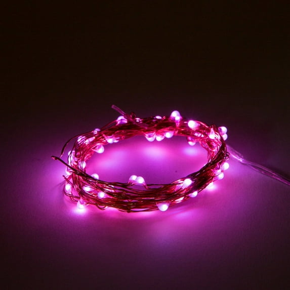 Pink 16.5' Battery Operated LED Fairy Lights