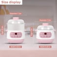 thumbnail image 1 of Pink 1L Ceramic Slow Cooker with Steamer Basket, 200W  Electric Stew Pot for Soups and Porridge, 1 of 6