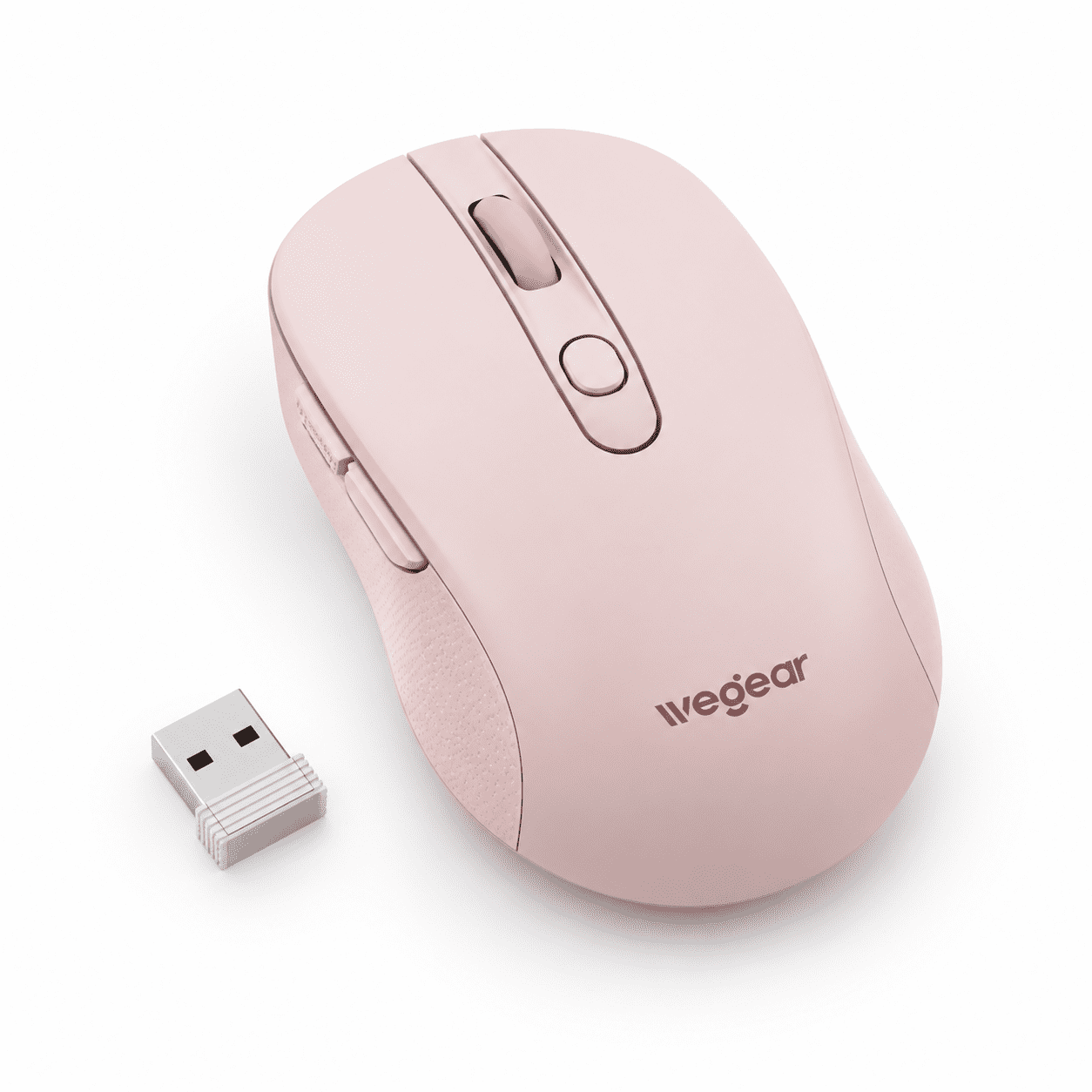 Woman Computer Inventor Pink 2.4GHz Wireless Computer Mouse with Adjustable DPI and 6 Buttons ...