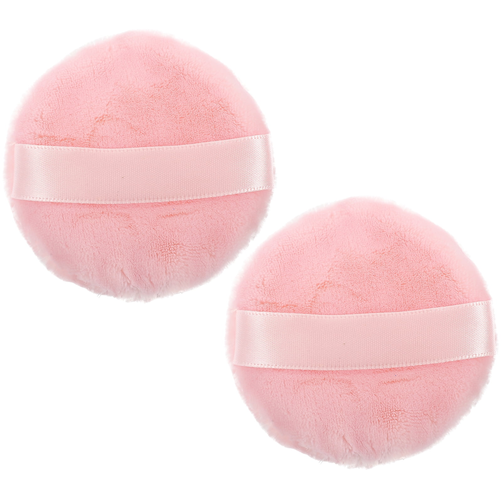 Pink 2 Pcs Cotton Make up Powder Puff Makeup Foundation Sponge Loose ...