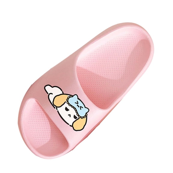 Pink 2026 Unisex Kids Casual Summer Thickened Reversible Home Bathroom Slippers Eva Material Comfortable Lightweight