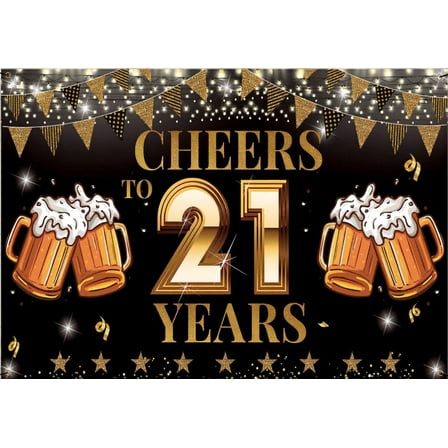 Pink 21st Birthday Backdrop Happy 21st Birthday Banner 21st Birthday Party Background rations for Her