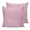 thumbnail image 1 of Pink 24x24 Pillow Covers Set of 2, Farmhouse Burlap Solid Pink Color Modern Linen Texture Throw Pillow Covers Decorative Couch Cushion Case, Microfiber Square Pillowcases for Bedroom Car Living Room, 1 of 7
