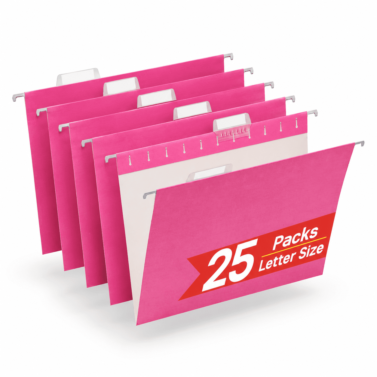 Pink 25 Pack Letter Size Hanging File Folders for Home Office Filing ...