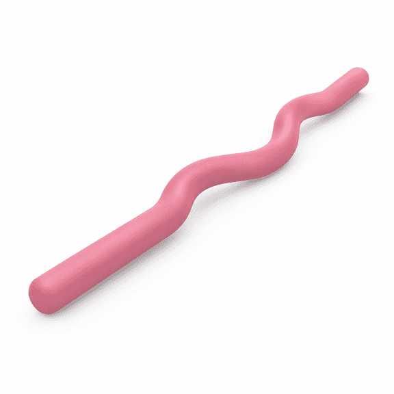Pink 25LB Weighted Curl Bar, Solid Steel Exercise Bar for Yoga, Pilates and Body Toning