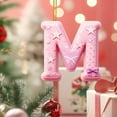 thumbnail image 1 of Pink 26 Letter Ornaments for Christmas Tree Decoration - Personalized Hanging Pendant Xmas Alphabet for DIY Craft Ornaments (M), 1 of 6